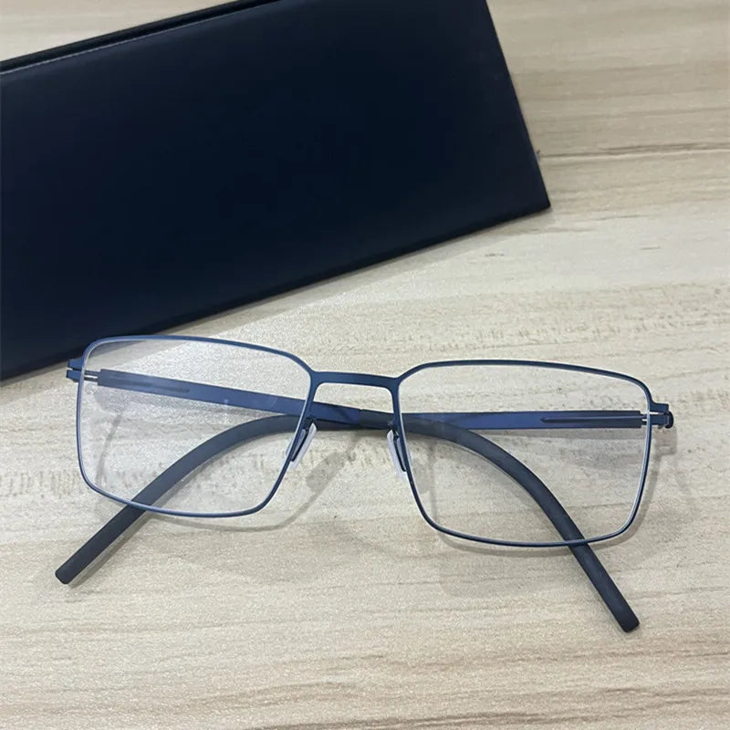 Aimee Women's Full Rim Square Screwless Steel Eyeglasses 54135