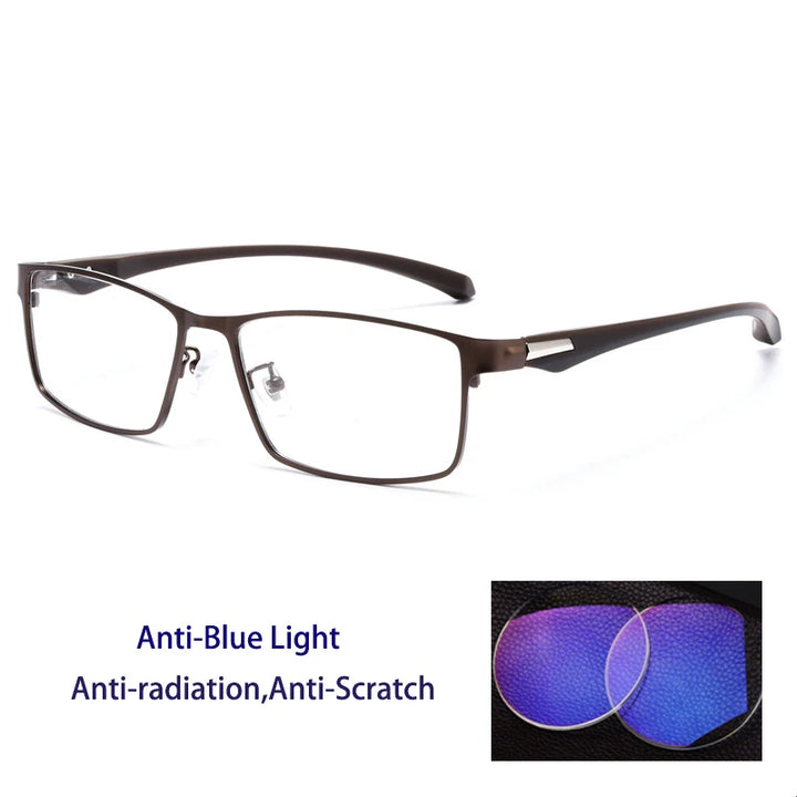 Kocolior Men's Full Rim Square Alloy Reading Glasses 66071