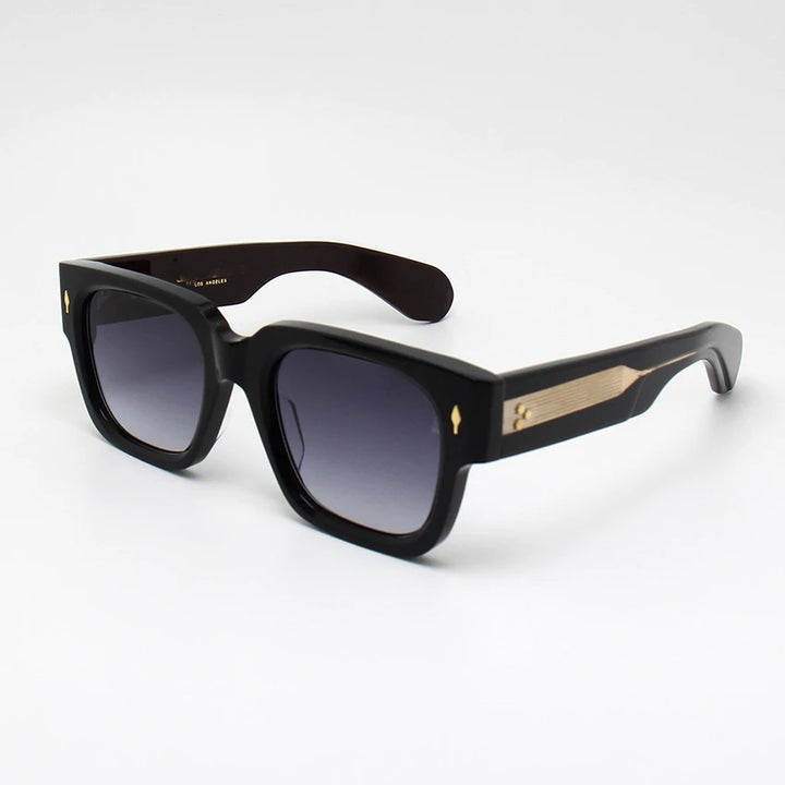 Black Mask Mens Full Rim Square Acetate Sunglasses 156161 Sunglasses Black Mask Black-Gradient As Shown 