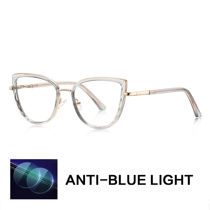 Gatenac Women's Full Rim Cat Eye Tr 90 Titanium Reading Glasses Gx3151