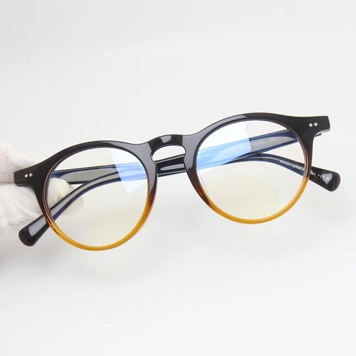 Black Mask Unisex Full Rim Oval Acetate Eyeglasses BM-5504