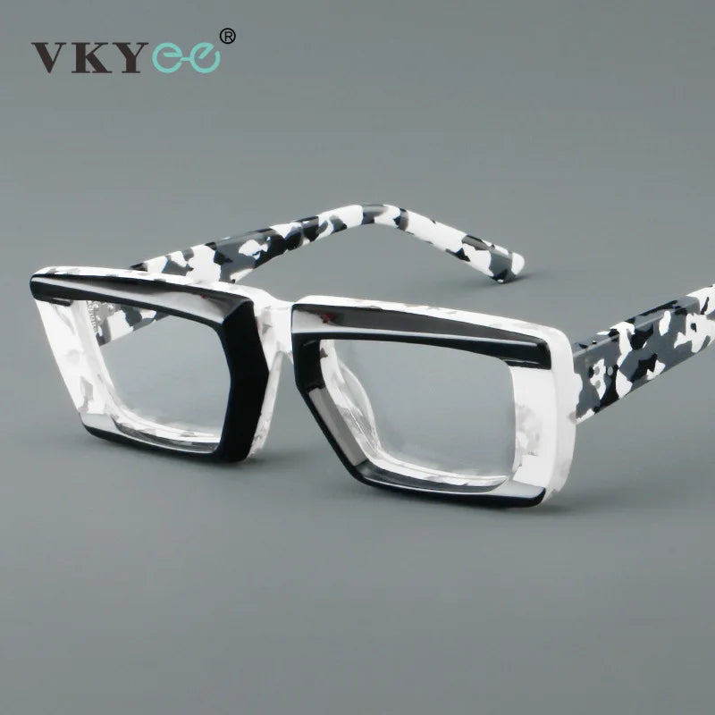 Vicky Unisex Full Rim Square Brow Line Acetate Reading Glasses 623046