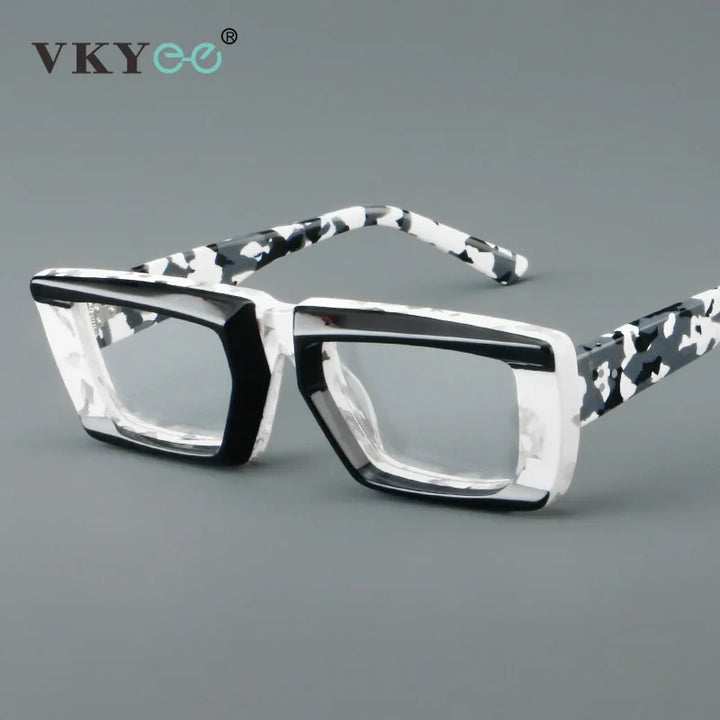 Vicky Unisex Full Rim Square Brow Line Acetate Reading Glasses 623046