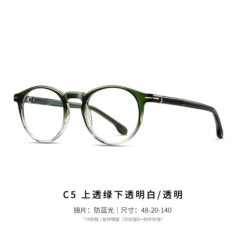 Reven Jate Unisex Full Rim Round Acetate Prescription Eyeglasses 32202 - view 10