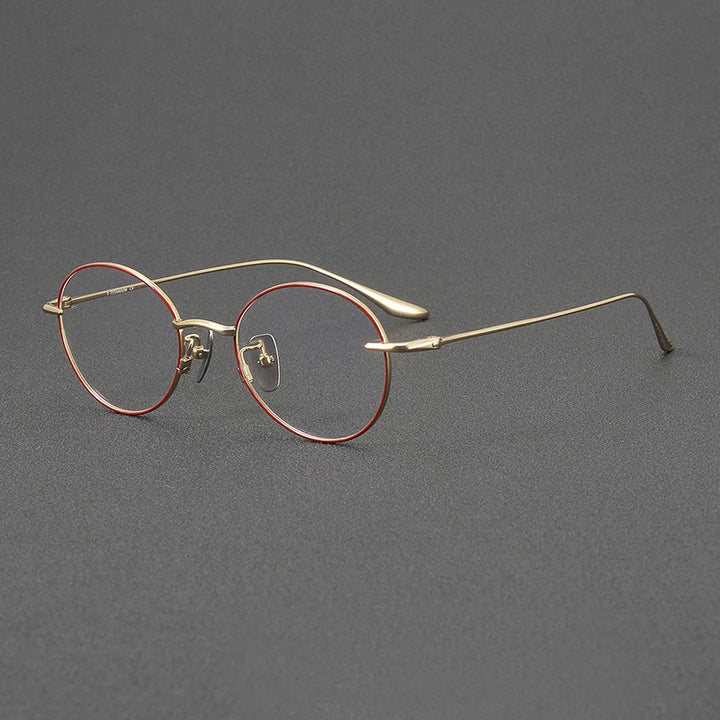 Black Mask Women's Full Rim Oval Round Titanium Eyeglasses 72158