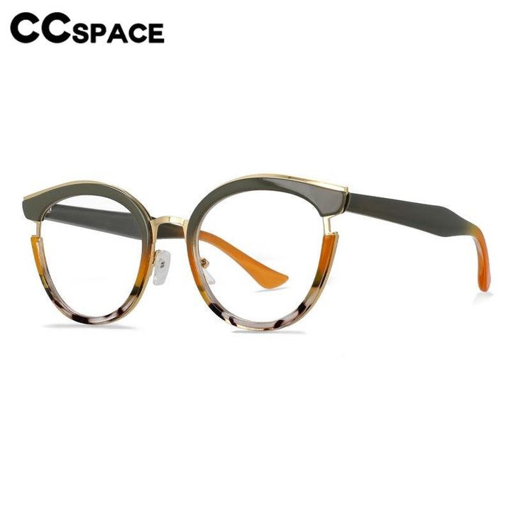 CCSpace  Women's Full Rim Cat Eye Tr 90 Titanium Eyeglasses 56692 Full Rim CCspace   