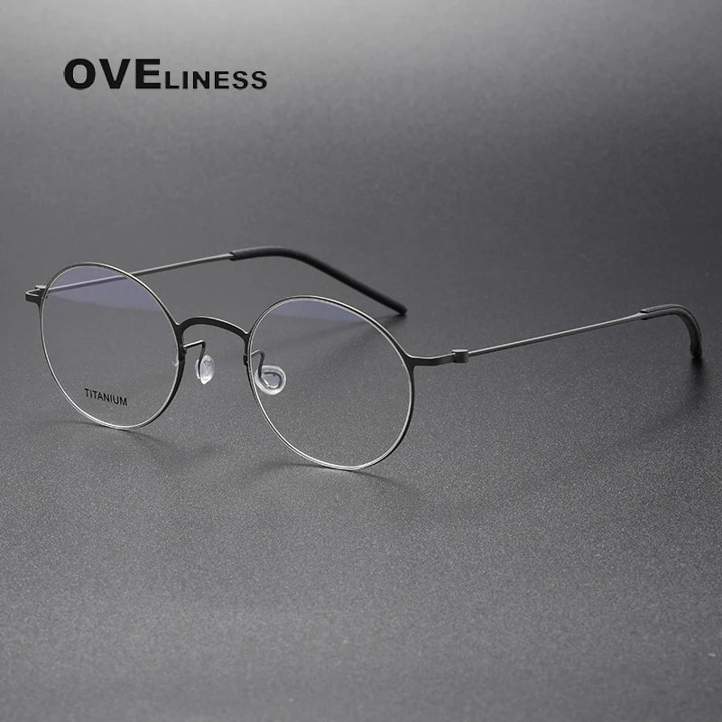 Oveliness Women's Full Rim Oval Round Titanium Eyeglasses 395504