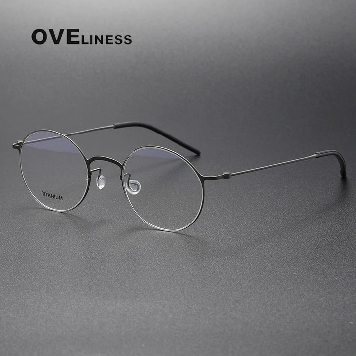 Oveliness Women's Full Rim Oval Round Titanium Eyeglasses 395504
