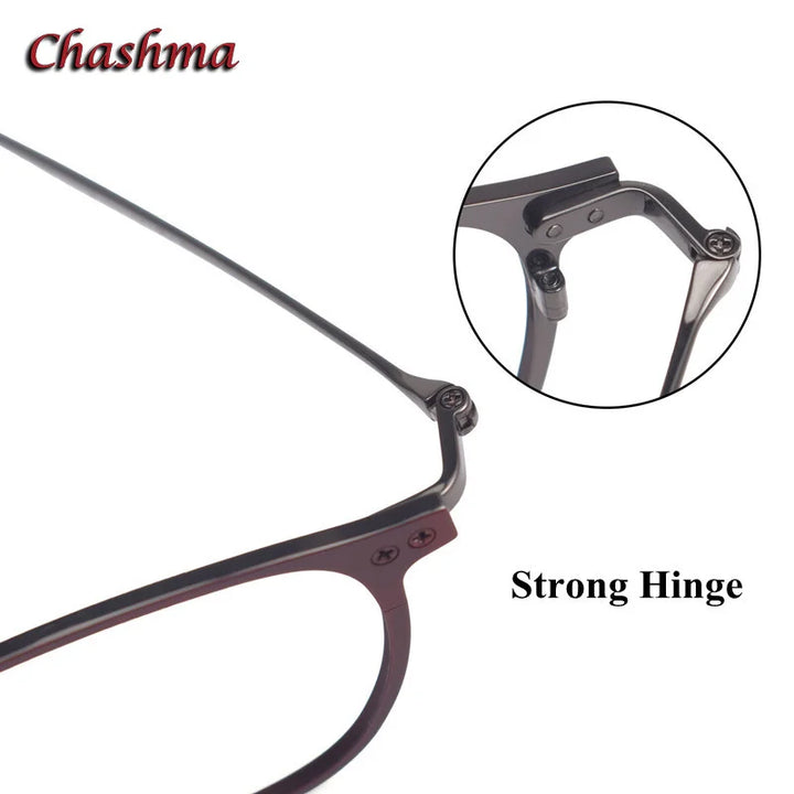 Chashma Ochki Unisex Full Rim Square Titanium Eyeglasses 7005 Full Rim Chashma Ochki   