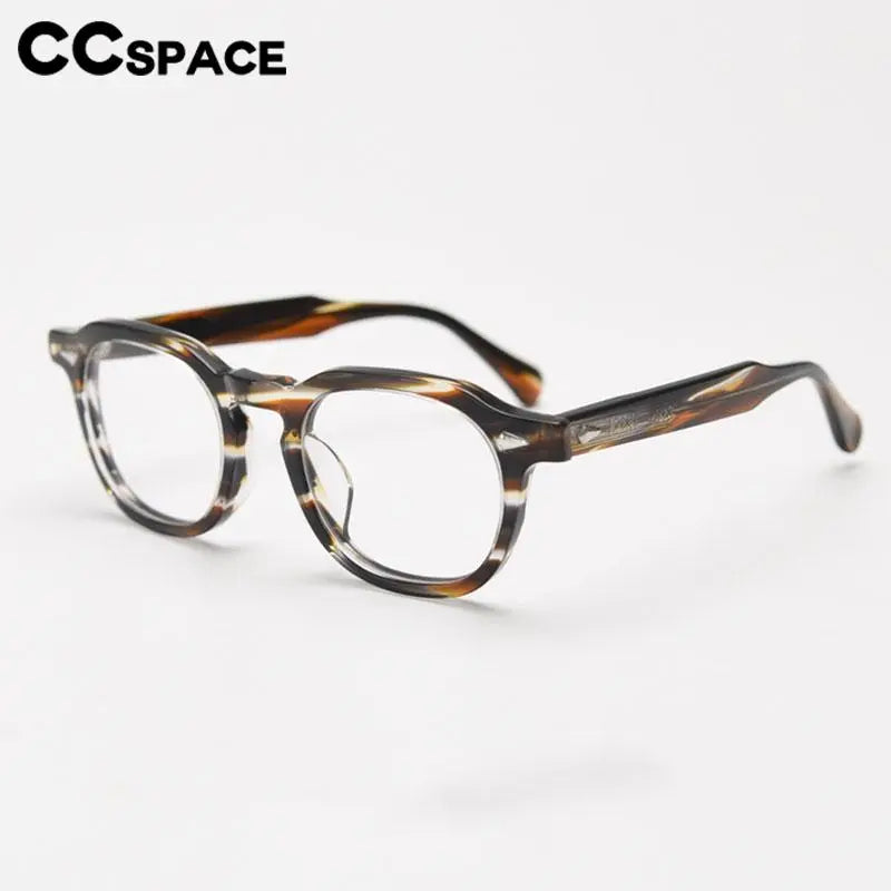 CCSpace Unisex Full Rim Square Acetate Eyeglasses 56839 Full Rim CCspace   