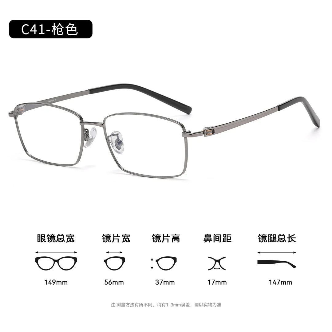 Bclear Men Full Rim Square Titanium Eyeglasses SM-91357