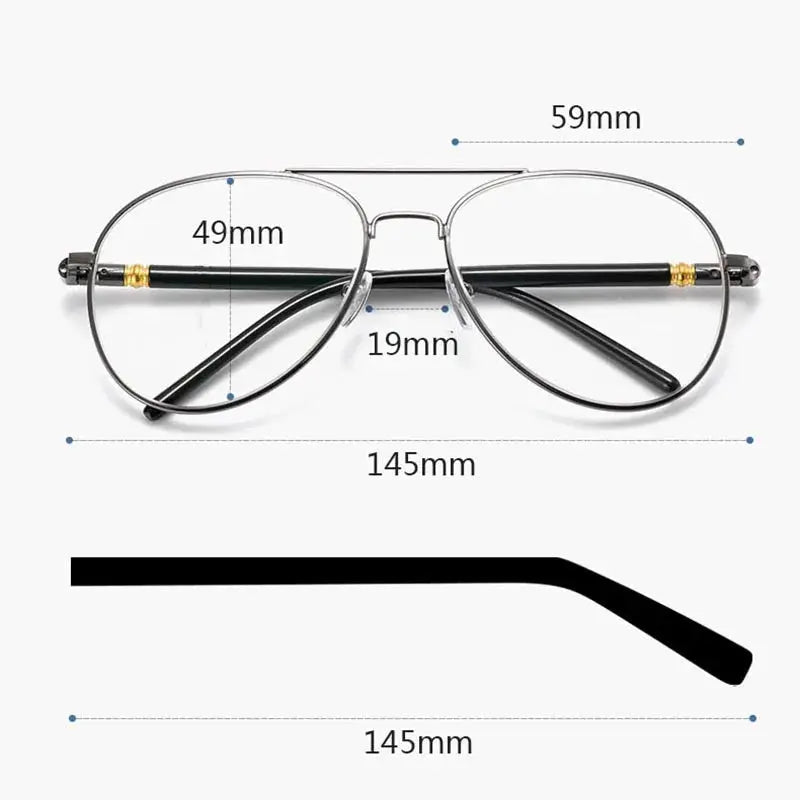 Hdcrafter Mens Full Rim Double Bridge Oval Alloy Frames 209000 — view 2 | Hdcrafter Eyeglasses at FuzWeb