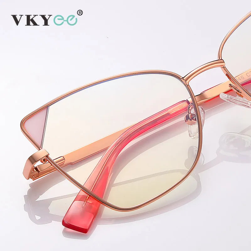 Vicky Women's Full Rim Square Tr 90 Titanium Cat Eye Reading Glasses 3046 Reading Glasses Vicky   