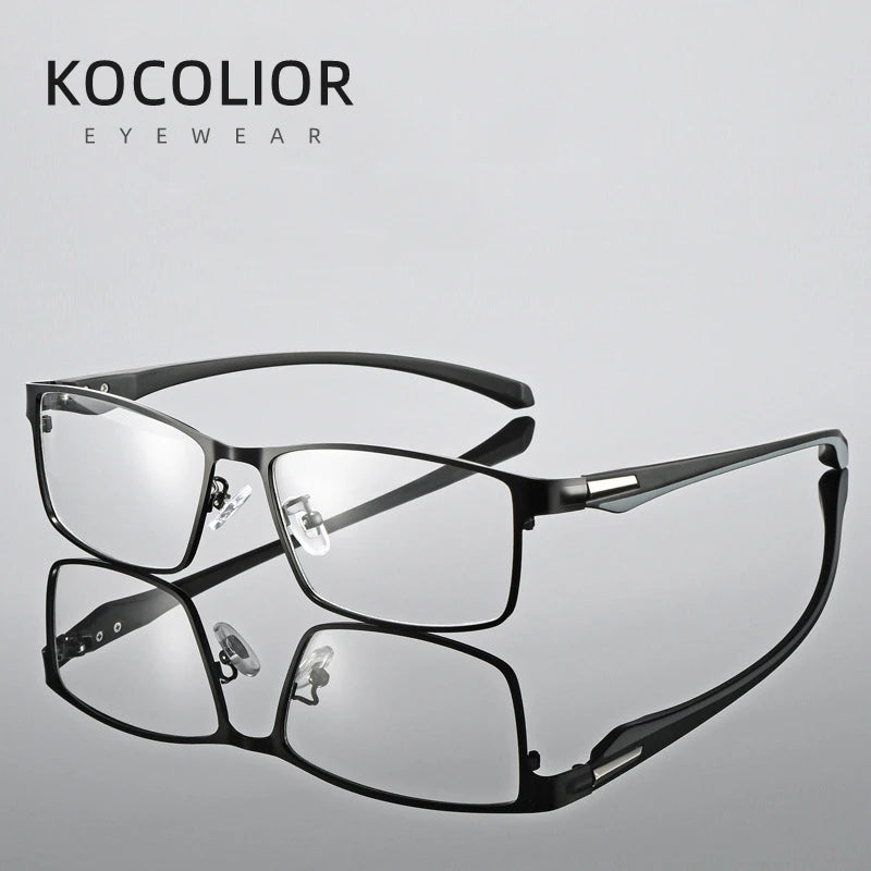 Kocolior Men's Full Rim Square Alloy Reading Glasses 66071