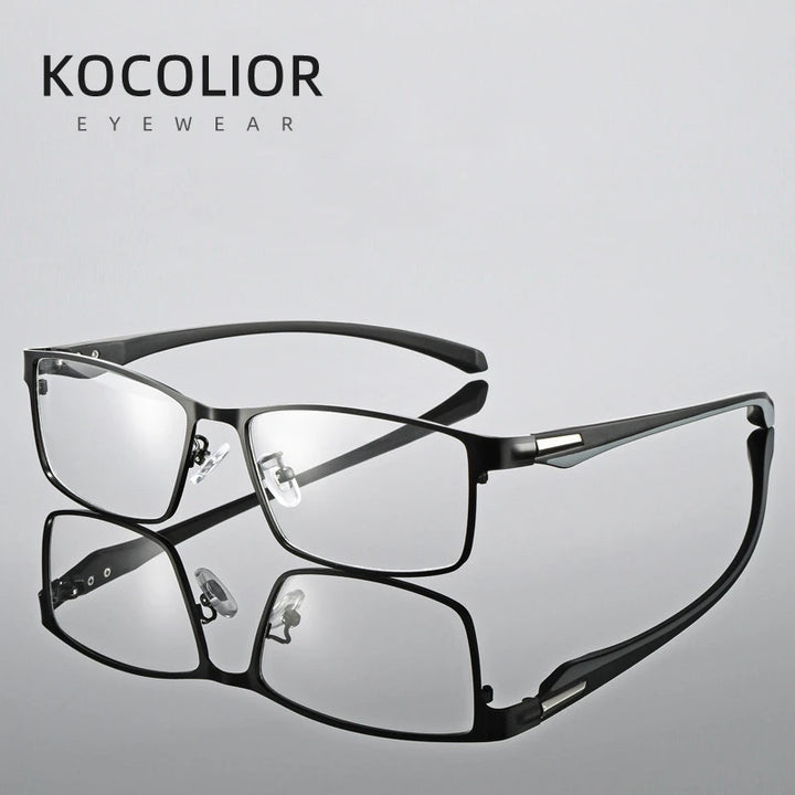 Kocolior Men's Full Rim Square Alloy Reading Glasses 66071