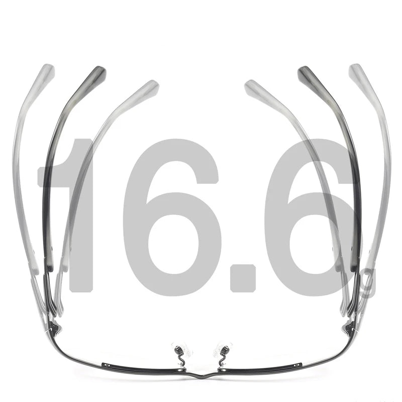 Muzz 1215 men's semi rim IP titanium prescription eyeglasses — view 10