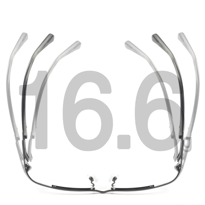 Muzz 1215 men's semi rim IP titanium prescription eyeglasses — view 10