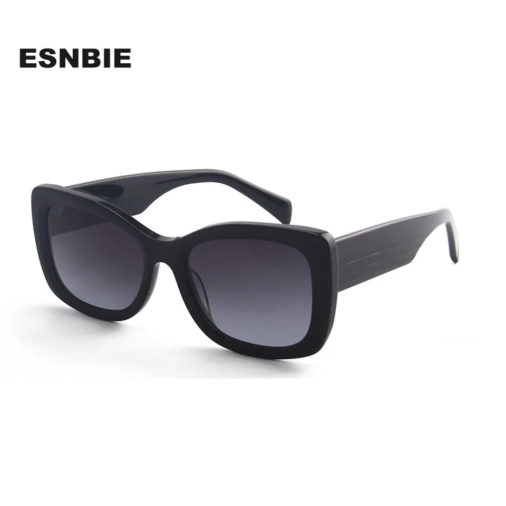 Esnbie Women's Full Rim Butterfly Square Acetate Sunglasses 420856