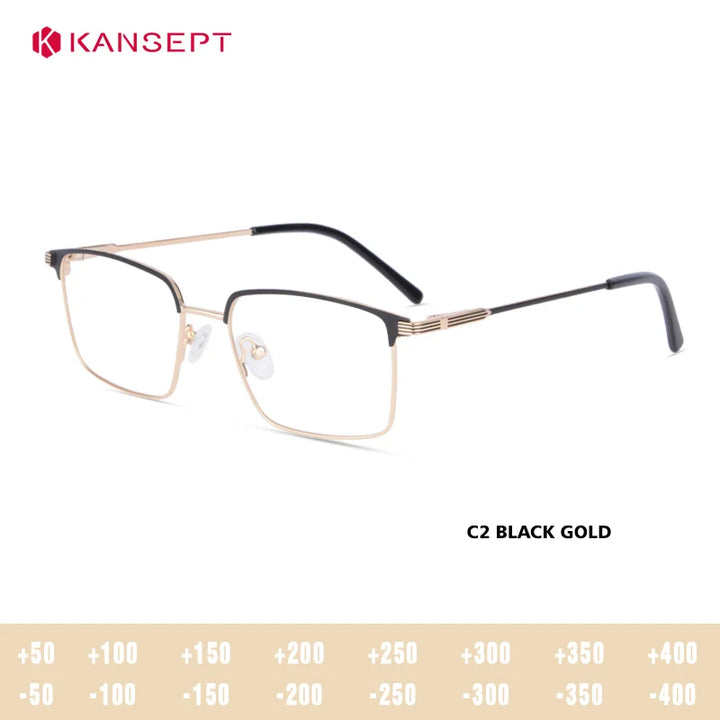 Kansept Women's Full Rim Square Alloy Reading Glasses 72502