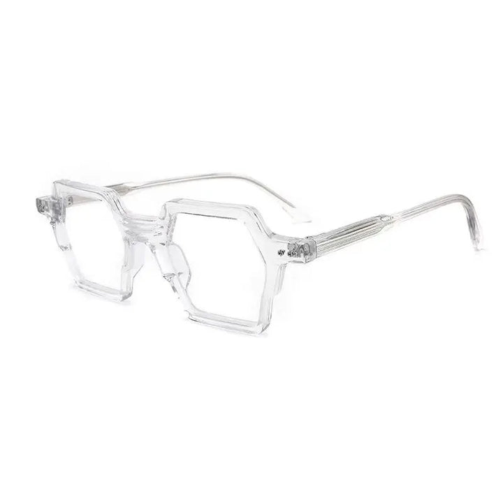 Hewei Unisex Full Rim Square Thick Acetate Eyeglasses 2281 Full Rim Hewei clear  