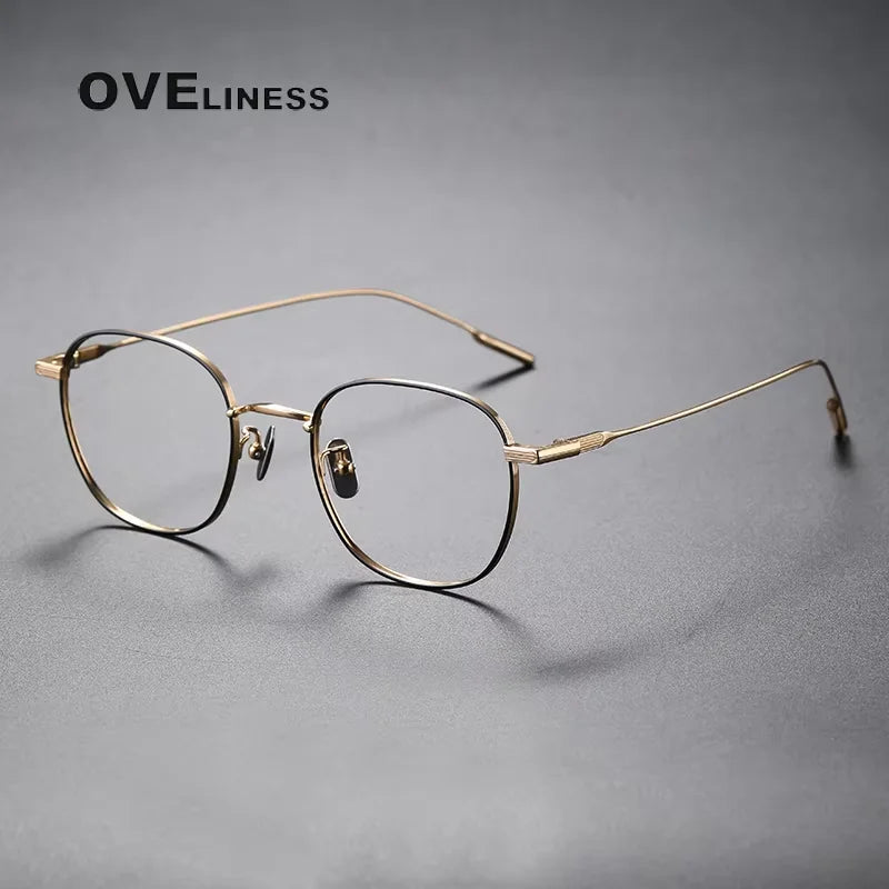 Oveliness Women's Full Rim Polygon Square Titanium Eyeglasses 380802
