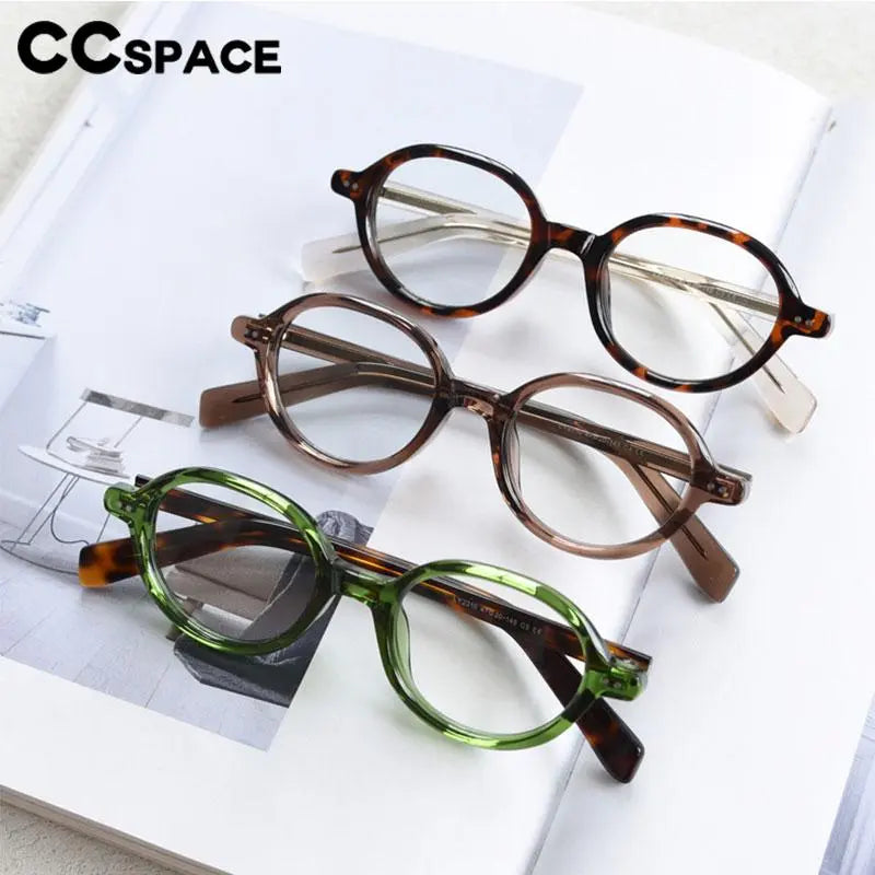 CCSpace Women's Full Rim Oval Tr 90 Titanium Eyeglasses 56970 Full Rim CCspace   