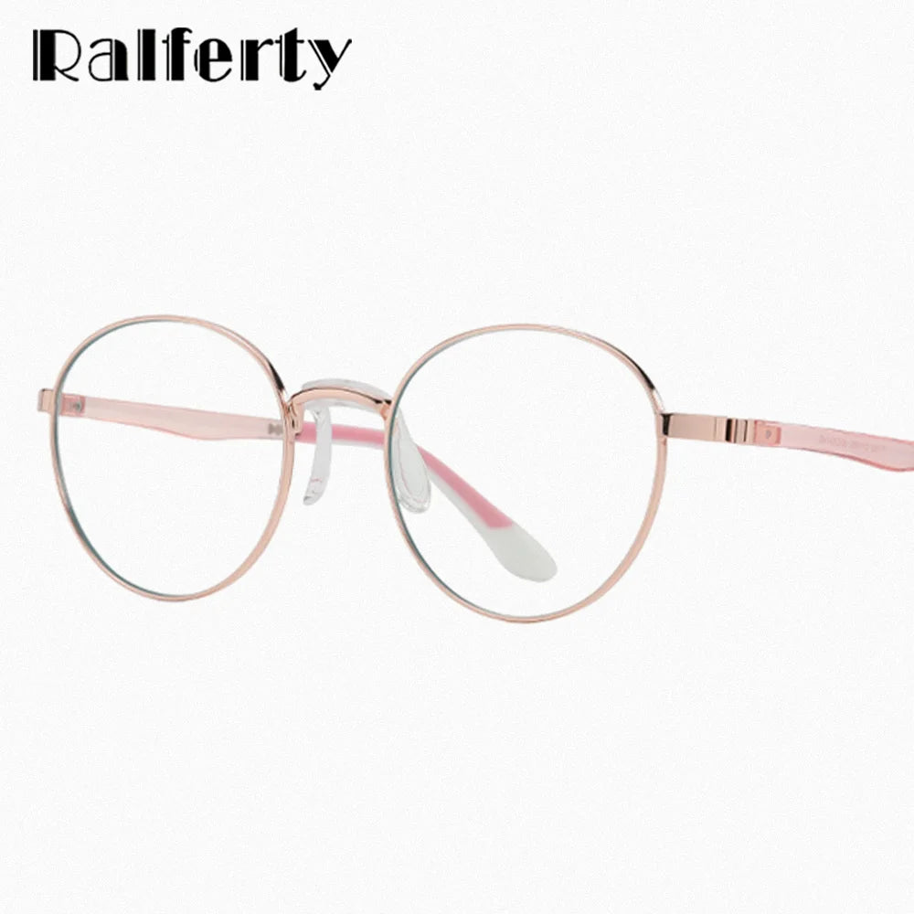 Ralferty Women's Full Rim Small Round Oval Alloy Eyeglasses R842 Full Rim Ralferty   