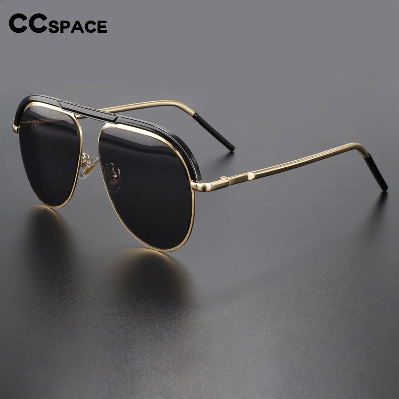 CCSpace Unisex Full Rim Large Square Alloy UV400 Sunglasses 56363 Sunglasses CCspace Sunglasses   