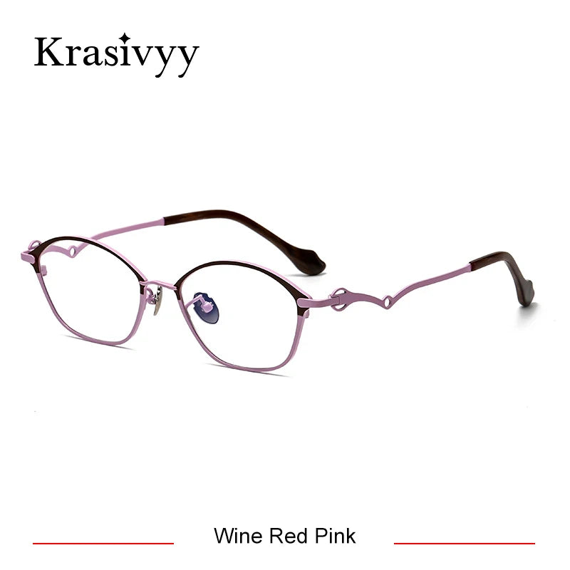 Krasivyy Unisex Full Rim Oval Square Titanium Eyeglasses 316086
