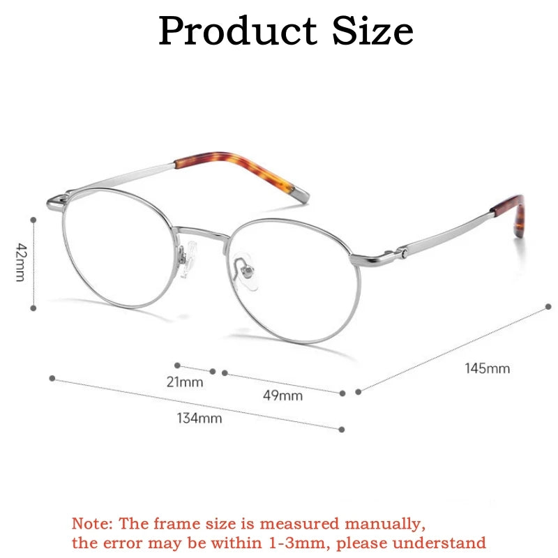 Yimaruili Women's Full Rim Round Titanium Acetate Eyeglasses 905277