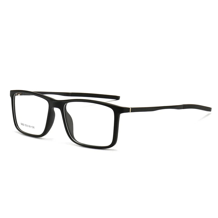 Kocolior Unisex Full Rim Square Tr 90 Aluminium Hyperopic Reading Glasses 5832 Reading Glasses Kocolior Black 0 