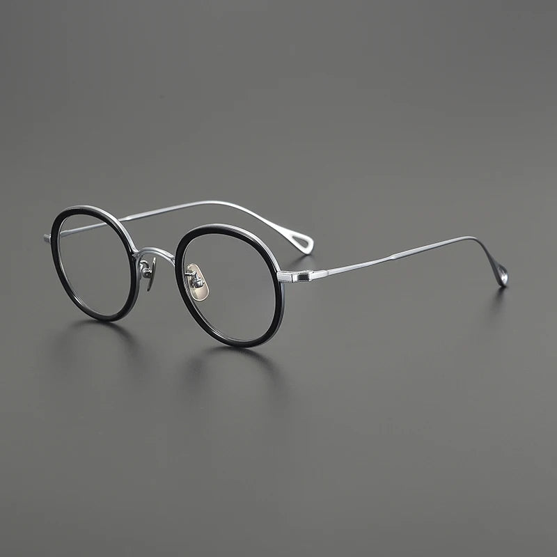 Gatenac Women's Full Rim Oval Square Acetate Titanium Eyeglasses G1583