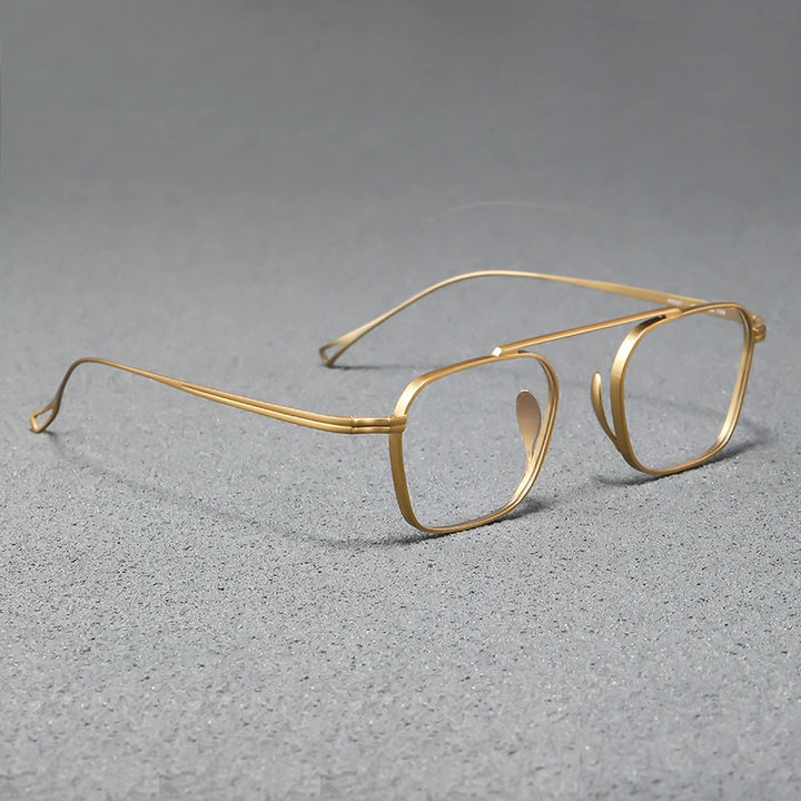 Black Mask Women's Full Rim Square Brow Line Titanium Eyeglasses 639501