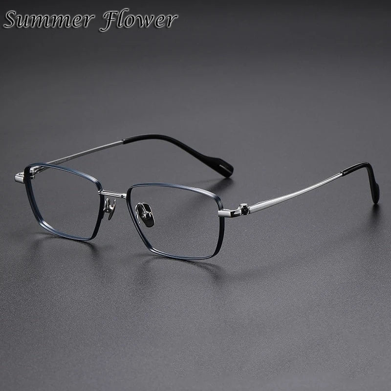 Summer Flower Women's Full Rim Polygon Square Titanium Eyeglasses 81016