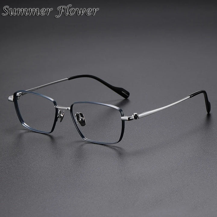 Summer Flower Women's Full Rim Polygon Square Titanium Eyeglasses 81016