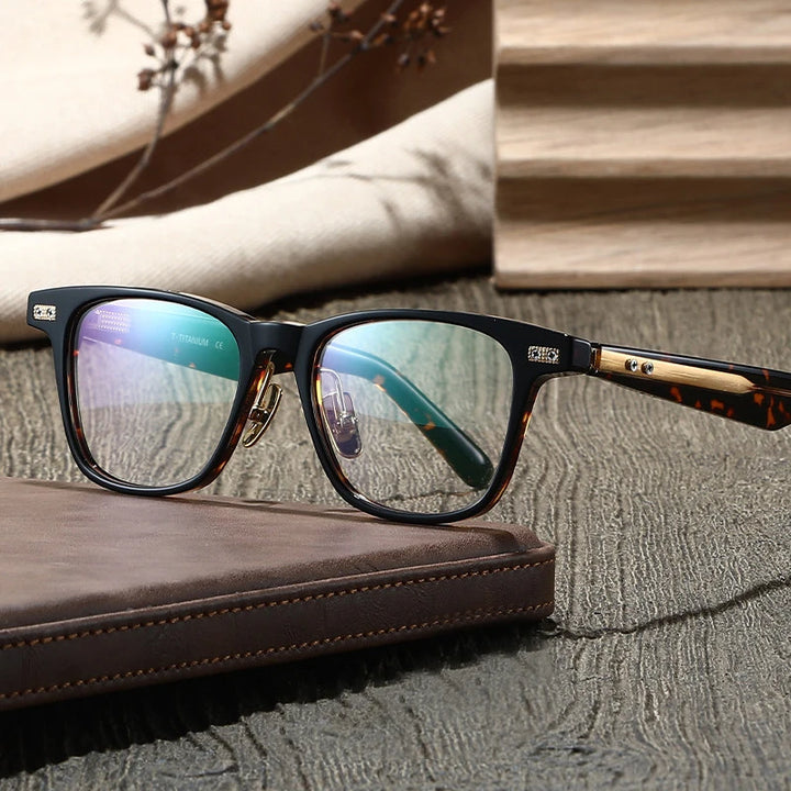 Blackmask Unisex Full Rim Square Acetate Eyeglasses BM-P752