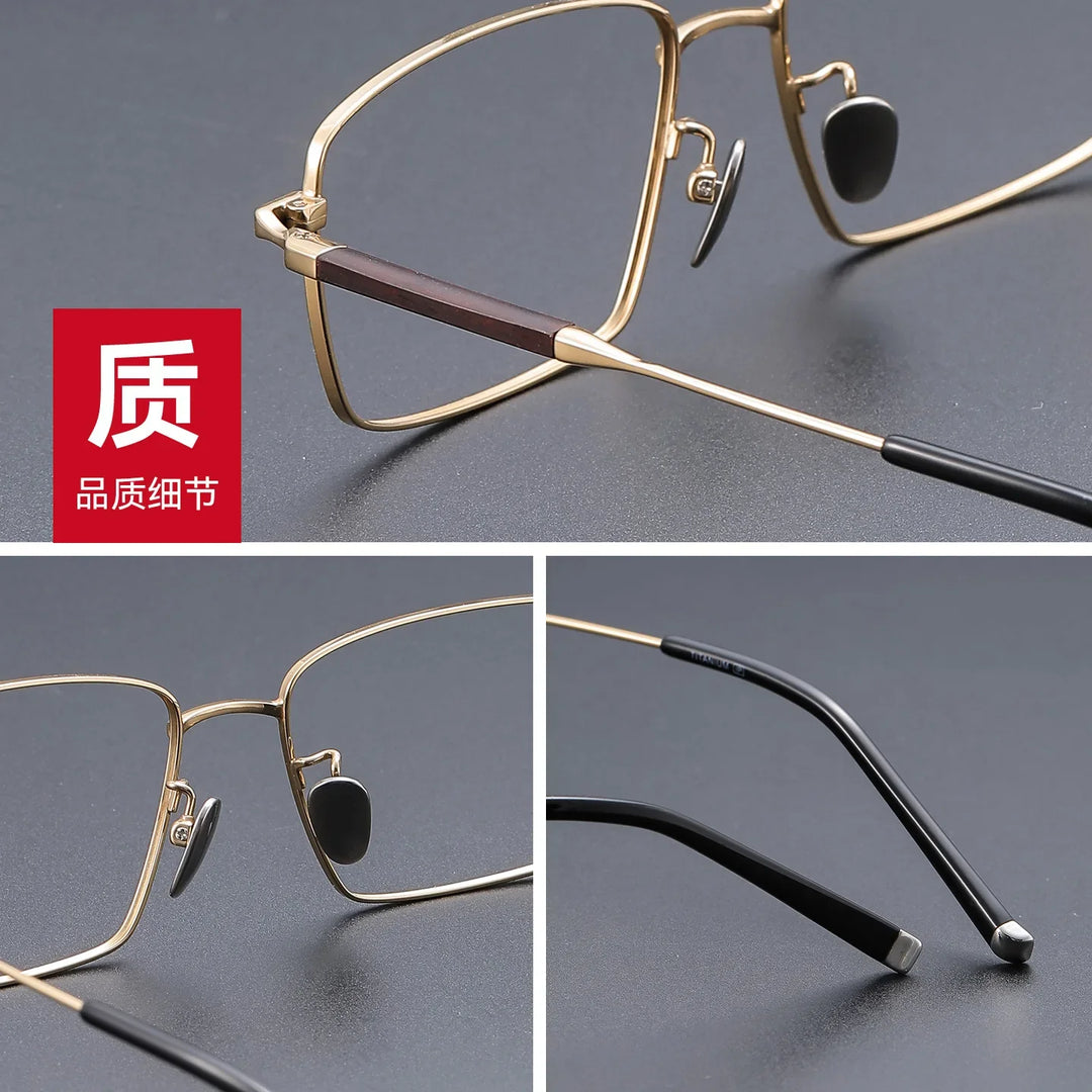 Bclear Unisex Full Rim Square Titanium Eyeglasses SM-H2387