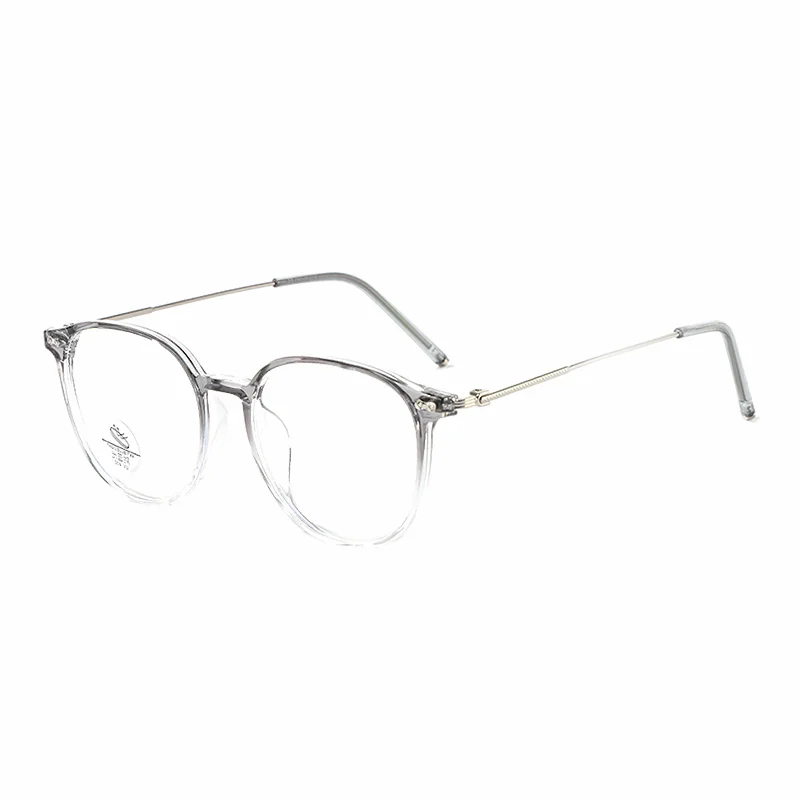 Ralferty Women's Full Rim Round Tr 90 Acetate Eyeglasses R85068 Full Rim Ralferty C5 Gray Transparent CHINA 