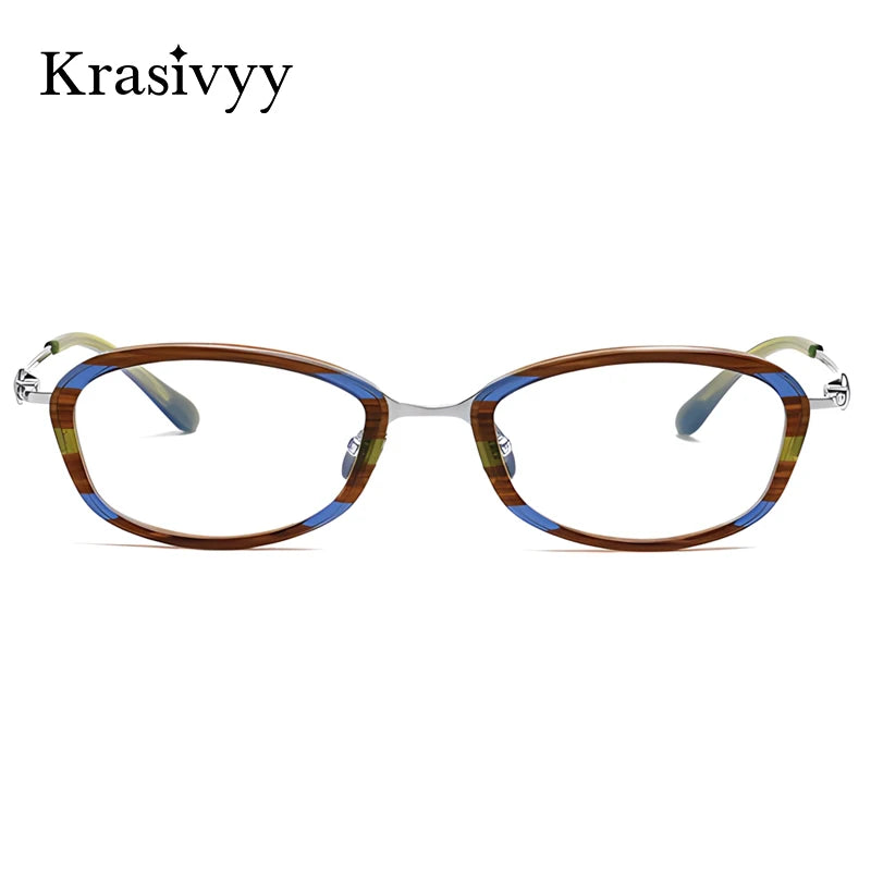 Krasivyy Women's Full Rim Oval Titanium Prescription Eyeglasses KR6881 - view 2