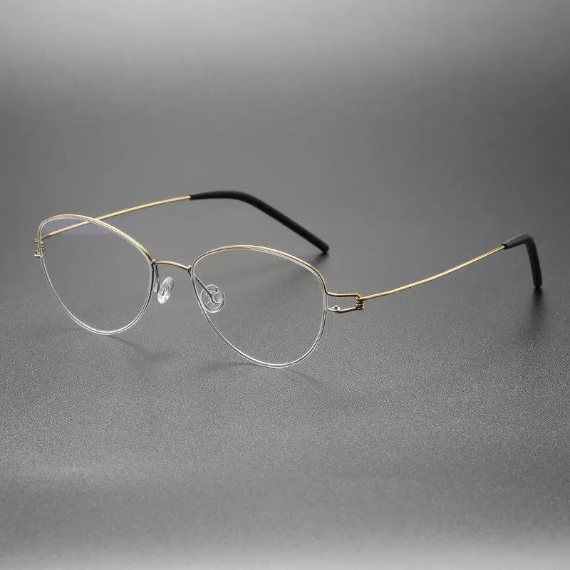 Bobbie Women Full Rim Cat Eye Titanium Eyeglasses Fuz 15