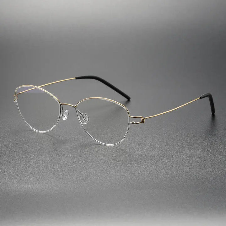 Bobbie Women Full Rim Cat Eye Titanium Eyeglasses Fuz 15