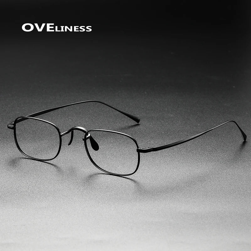 Oveliness Unisex Full Rim Square Oval Titanium Eyeglasses 369165