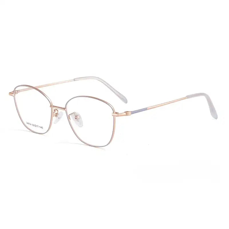Summer Flower Women's Full Rim Square Cat Eye Alloy Eyeglasses 634874