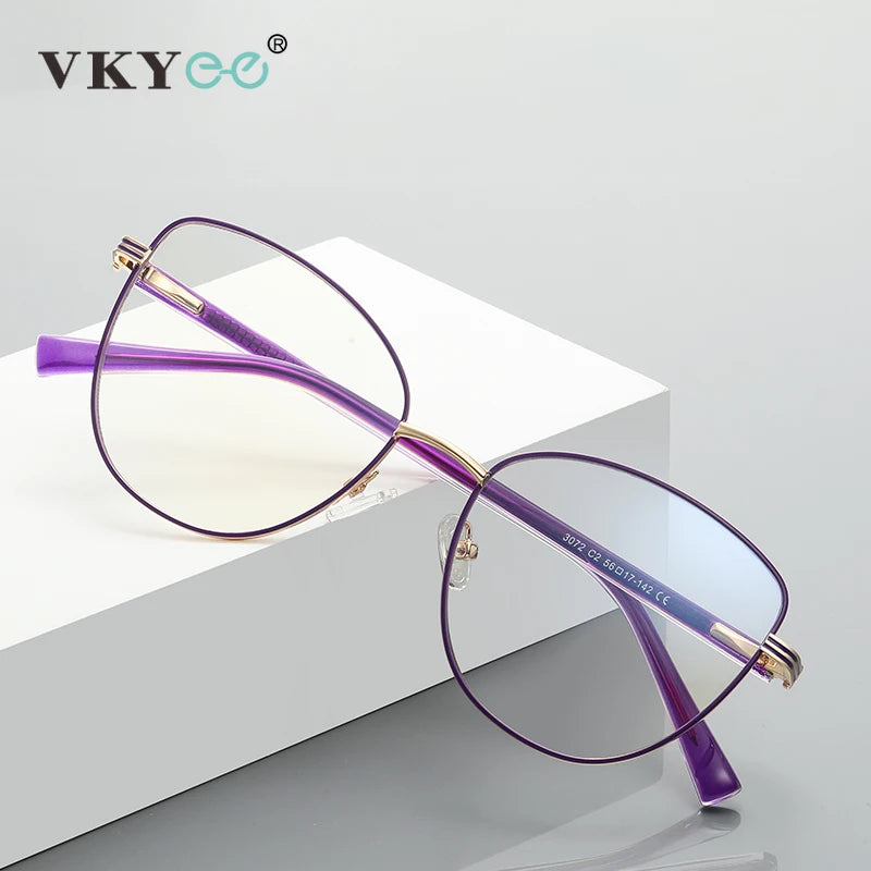 Vicky Women's Full Rim Large Butterfly Alloy Reading Glasses 3072 Reading Glasses Vicky   