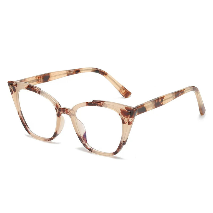 Zirosat Women's Full Rim Square Cat Eye Tr 90 Alloy Eyeglasses 70244
