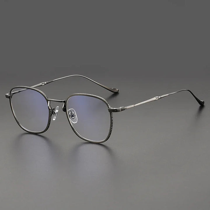 Aimee Unisex Full Rim Square Titanium Acetate Eyeglasses 5915 Full Rim Aimee Gun-Grey  