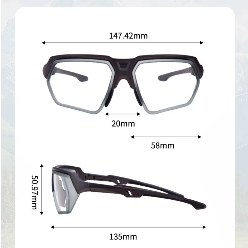 Xbora Men's Full Rim Square Brow Line Tr 90 PC Sport Eyeglasses 649211