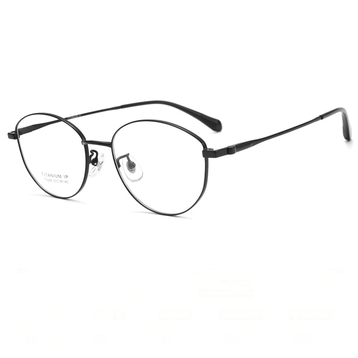 Yimaruili Unisex Full Rim Cat-Eye Pure Titanium Eyeglasses TI0246L — view 5 | Yimaruili at FuzWeb