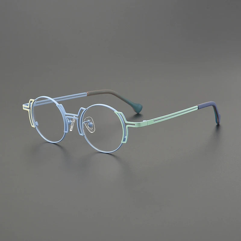 Gatenac Women's Full Rim Round Titanium Eyeglasses G85858