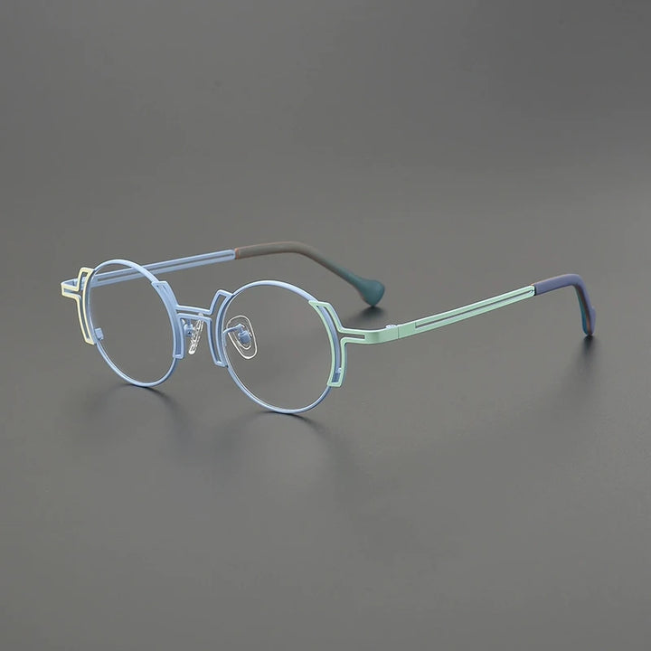 Gatenac Women's Full Rim Round Titanium Eyeglasses G85858